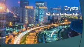  Presentation with china guangzhou - Colorful slide set enhanced with view of guangzhou city china backdrop and a teal colored foreground