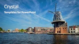  Presentation with harlem - Beautiful slides featuring view of harlem landmark windmill backdrop and a teal colored foreground