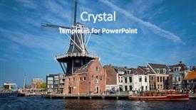  Presentation with harlem - PPT layouts featuring view of harlem landmark windmill background and a teal colored foreground