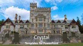  Presentation with british columbia canada - Beautiful presentation design featuring view-of-hatley-castle-against backdrop and a gray colored foreground