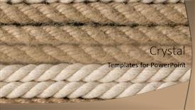  Presentation with hemp - Theme with view of hemp ropes close background and a coral colored foreground
