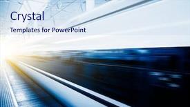  Presentation with speed - Beautiful PPT layouts featuring view of high-speed train backdrop and a sky blue colored foreground