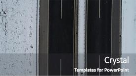  Presentation with risk management top view - Audience pleasing theme consisting of view of highway with low backdrop and a dark gray colored foreground