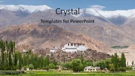  Presentation with himalaya - PPT theme consisting of view of himalaya mountain background and a light blue colored foreground