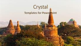  Presentation with myanmar bagan - Cool new PPT theme with view of historic buddhist pagoda backdrop and a lemonade colored foreground