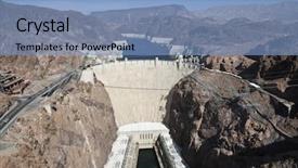  Presentation with dam - Theme with view of historic hoover dam background and a teal colored foreground