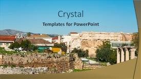  Presentation with old - Presentation theme enhanced with view-of-historic-old-acropolis background and a light blue colored foreground