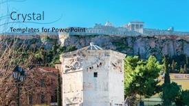  Presentation with old - Amazing presentation having view-of-historic-old-acropolis backdrop and a light blue colored foreground