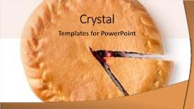  Presentation with cherry - Slide set consisting of view of homemade cherry pie background and a yellow colored foreground