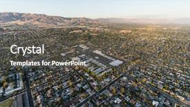 Presentation with london buildings and streets view - Amazing theme having view of homes and street backdrop and a dark gray colored foreground