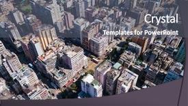  Presentation with hong kong - Cool new presentation design with view of hong kong city backdrop and a  colored foreground