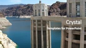  Presentation with aerial view of cape town - PPT theme having view of hoover dam intake background and a gray colored foreground