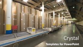  Presentation with newspaper - Theme enhanced with view-of-huge-rolls background and a gray colored foreground