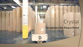  Presentation with newspaper - Slide set consisting of view-of-huge-rolls background and a soft green colored foreground