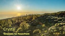  Presentation with island - Theme featuring view-of-island-la-gomera background and a tawny brown colored foreground