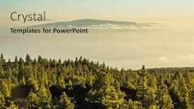  Presentation with island - PPT layouts with view-of-island-la-gomera background and a soft green colored foreground