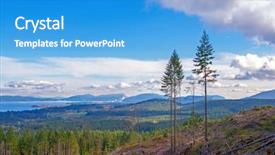  Presentation with mountain view - PPT theme having view of ladysmith shoreline background and a teal colored foreground