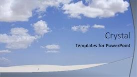  Presentation with sand dunes - Beautiful presentation theme featuring view-of-lagoa-azul backdrop and a light blue colored foreground