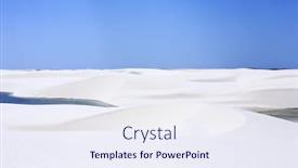  Presentation with sand dunes - Presentation enhanced with view of lagoa azul in desert sand dunes of the lencois maranheses national park in brazil background and a sky blue colored foreground