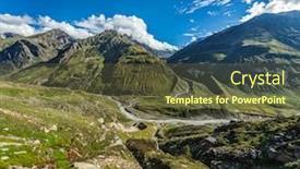  Presentation with himachal pradesh - PPT theme enhanced with view-of-lahaul-valley background and a tawny brown colored foreground