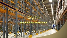  Presentation with industrial buildings new commercial warehouse - Presentation theme with view of large industrial warehouse background and a  colored foreground