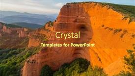  Presentation with mining - Amazing PPT theme having view-of-las-medulas-historic backdrop and a tawny brown colored foreground