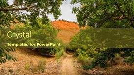  Presentation with mining - Colorful theme enhanced with view-of-las-medulas-historic backdrop and a tawny brown colored foreground