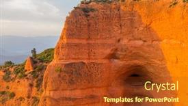  Presentation with mining - PPT theme enhanced with view-of-las-medulas-historic background and a tawny brown colored foreground