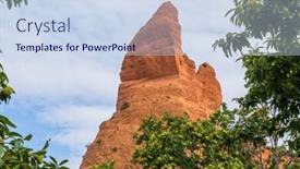  Presentation with mining - Slide set featuring view-of-las-medulas-historic background and a sky blue colored foreground