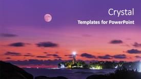  Presentation with lighthouse - Slides consisting of view-of-lighthouse-dondra background and a violet colored foreground