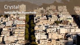  Presentation with san francisco - Cool new presentation with view of lombard street and the san francisco bridge backdrop and a violet colored foreground