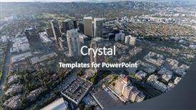  Presentation with los angeles - Beautiful slide deck featuring view of los angeles century backdrop and a dark gray colored foreground