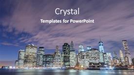  Presentation with brooklyn - Slides with view-of-lower-manhattan background and a gray colored foreground