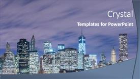  Presentation with brooklyn - Colorful presentation enhanced with view-of-lower-manhattan backdrop and a coral colored foreground