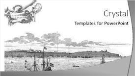  Presentation with engraving - PPT theme with view-of-luanda-sao-paulo background and a white colored foreground