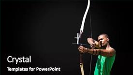  Presentation with archery - Presentation theme enhanced with view of man practicing archery background and a black colored foreground
