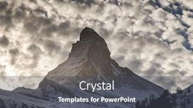  Presentation with hotel - PPT theme having view-of-matterhorn-through-hotel background and a dark gray colored foreground