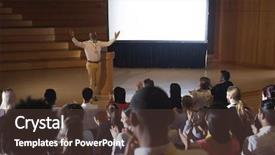 Presentation with african american leadership - Slide deck with view of matured african-american background and a tawny brown colored foreground