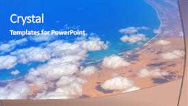  Presentation with aerial view of cape town - Cool new slides with view of mediterranean sea coastline backdrop and a cobalt blue colored foreground