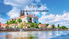  Presentation with castle - Amazing PPT layouts having view-of-meissen-castle-germany backdrop and a light blue colored foreground