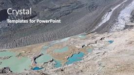  Presentation with snow mountain - PPT theme with view of melted snow moraine and crevasses at pasterze glacie grossglockner hohe tauern national park in austria it is the longest mountain glacier in austria at approximately 8 4 km in length background and a gray colored foreground