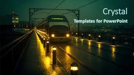  Presentation with trains - Slides enhanced with view-of-metro-trains background and a ocean colored foreground