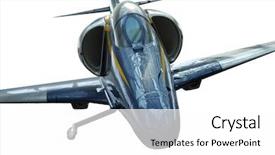  Presentation with jet - PPT theme enhanced with view of military fighter jet background and a white colored foreground