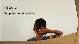  Presentation with race - Slide deck featuring view of mixed-race boy background and a lemonade colored foreground