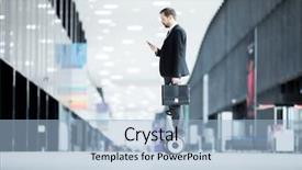  Presentation with gyroscope - Slide set consisting of view of mobile and elegant background and a light blue colored foreground