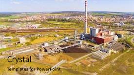  Presentation with european unit - Slide deck with view of modern combined heat background and a gold colored foreground