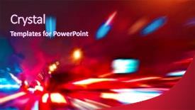  Presentation with road light - Cool new slide set with view of modern light blue backdrop and a wine colored foreground