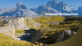  Presentation with europe - Slide set featuring view-of-monte-pelmo background and a teal colored foreground