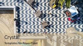  Presentation with mosaic - Slide set enhanced with view of mosaic and beach background and a soft green colored foreground