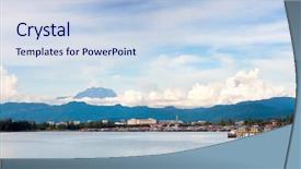  Presentation with sabah - Presentation theme with the city of kota background and a sky blue colored foreground